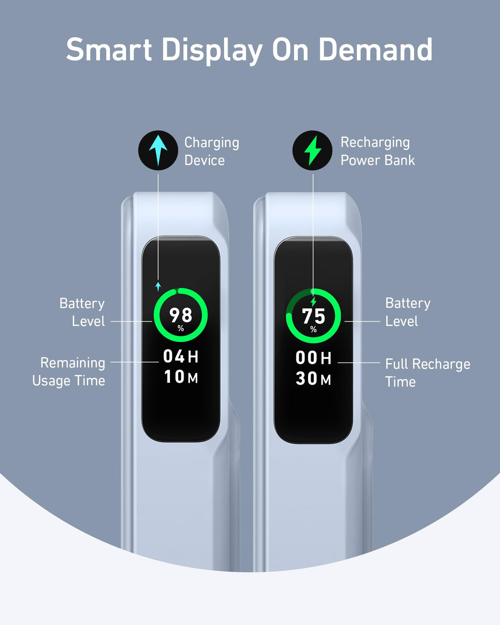 Anker MagGo Power Bank 10K - Qi2 Wireless Charger With Built In Stand And Smart Display by Anker
