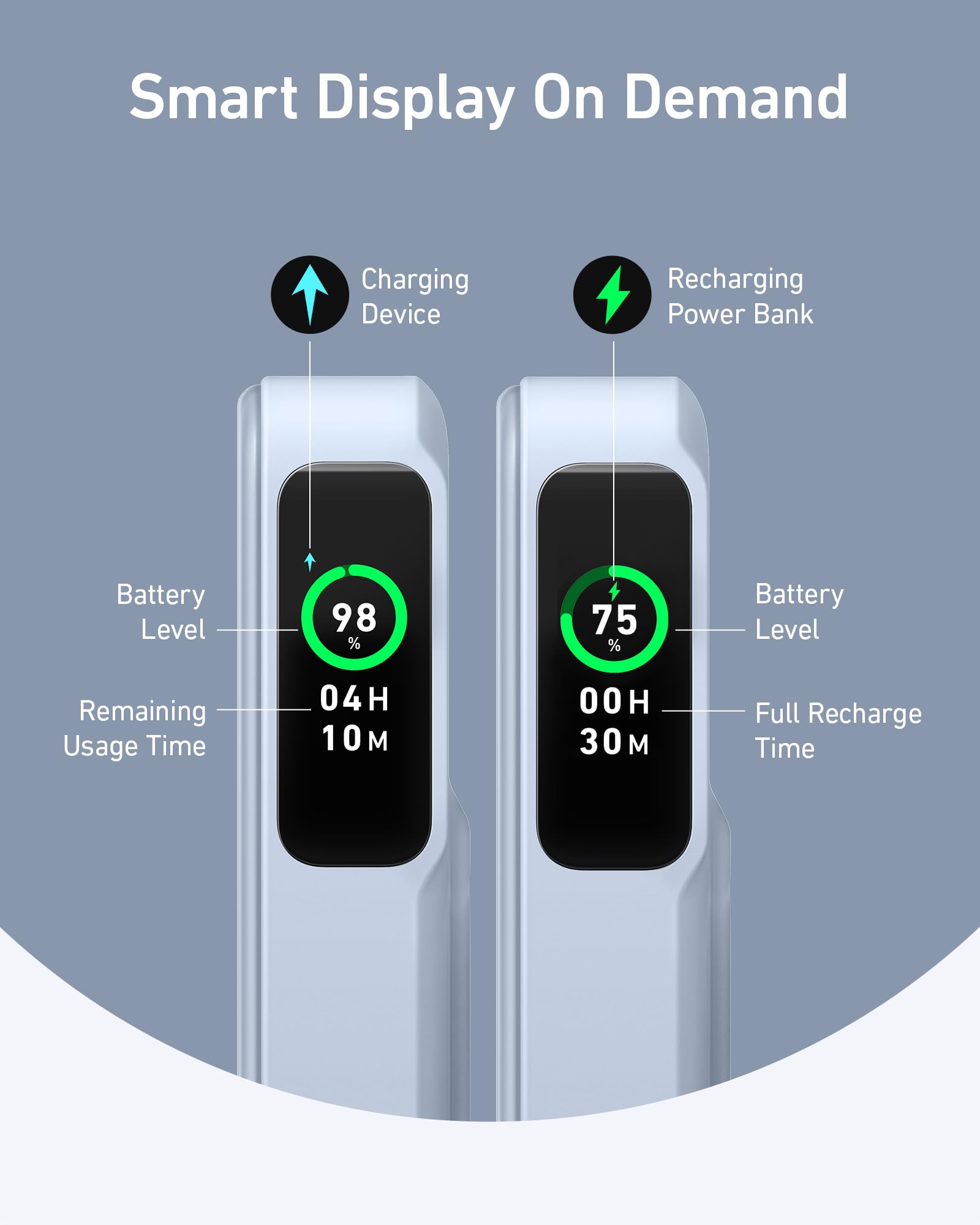 Anker MagGo Power Bank 10K - Qi2 Wireless Charger With Built In Stand And Smart Display by Anker