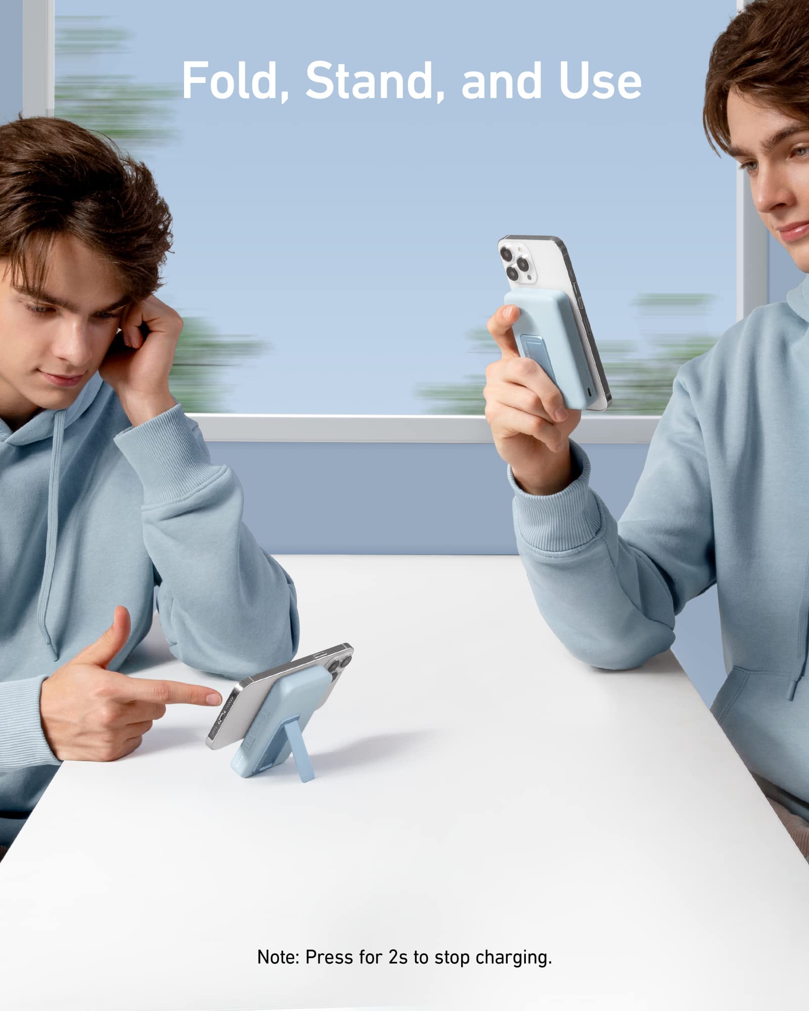 Anker 633 Magnetic Battery - 2 In 1 Wireless Charger And Foldable Stand For On The Go Power by Anker