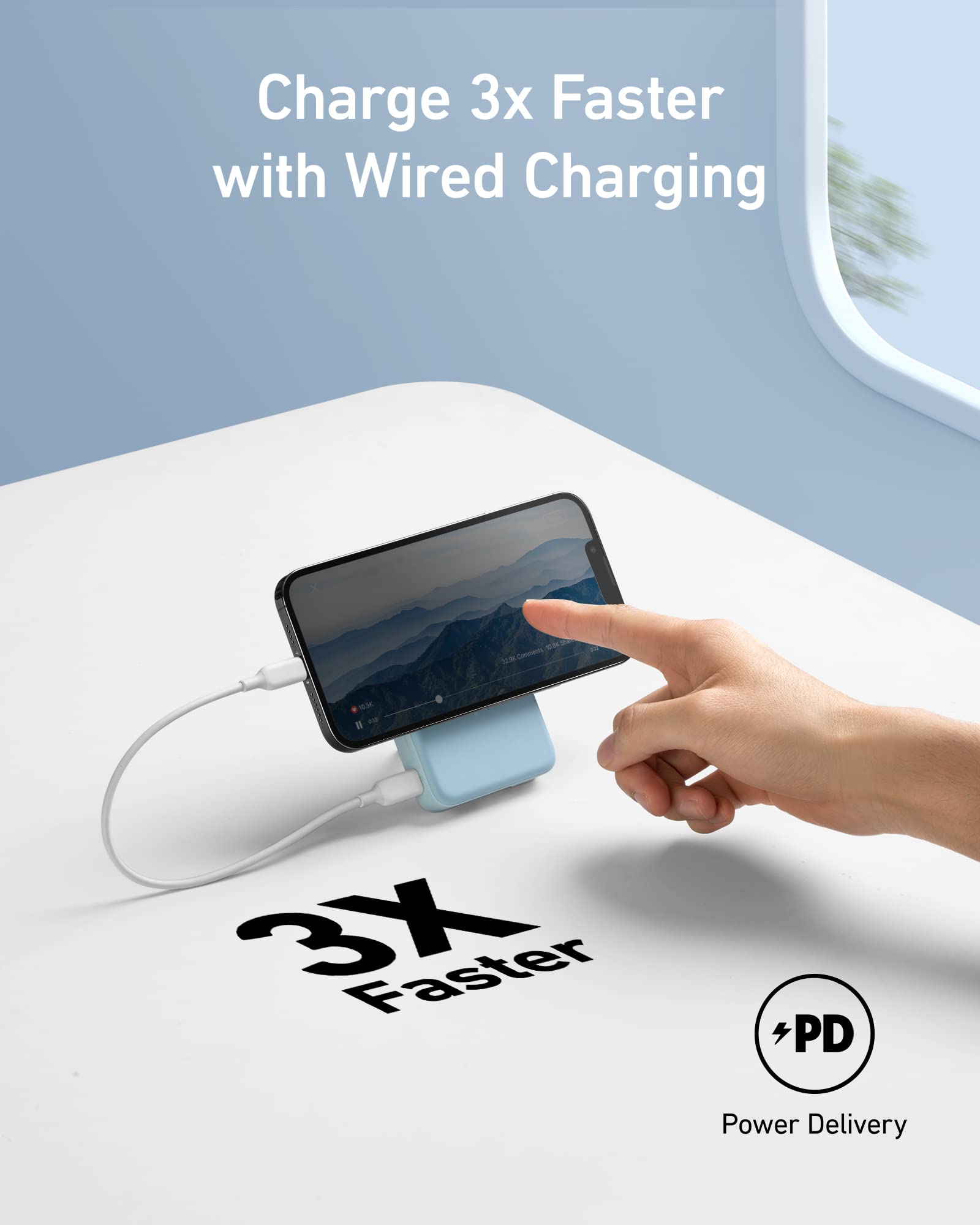 Anker 633 Magnetic Battery - 2 In 1 Wireless Charger And Foldable Stand For On The Go Power by Anker