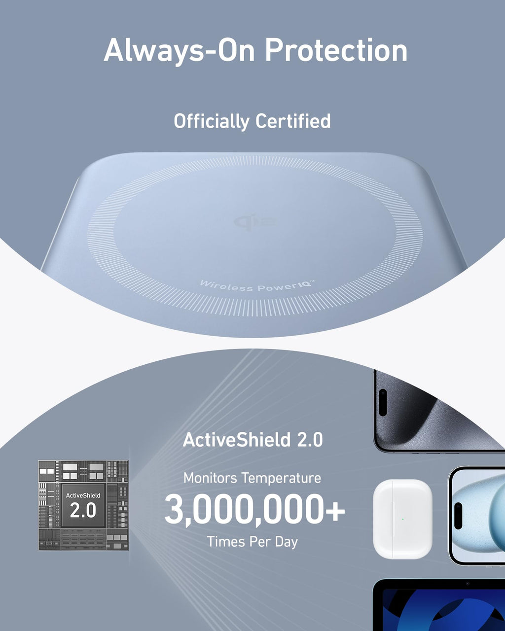 Anker MagGo Power Bank 10K - Qi2 Wireless Charger With Built In Stand And Smart Display by Anker