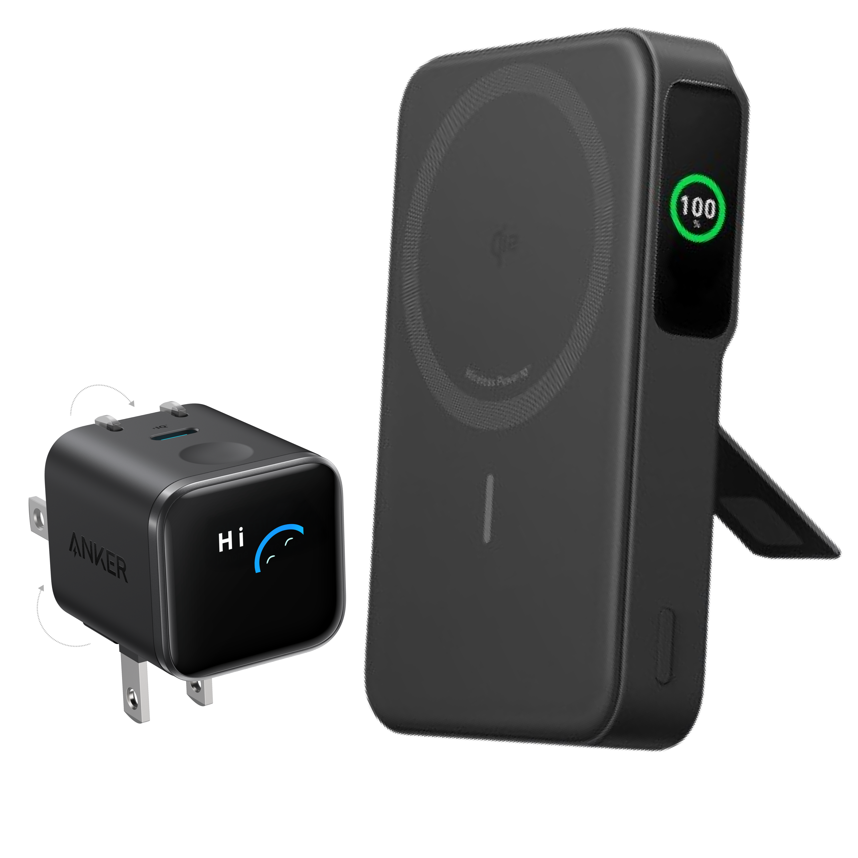 Anker MagGo 10K Power Bank Qi2 Wireless Charger With Built In Stand And Smart Display For iPhone 15 by Anker