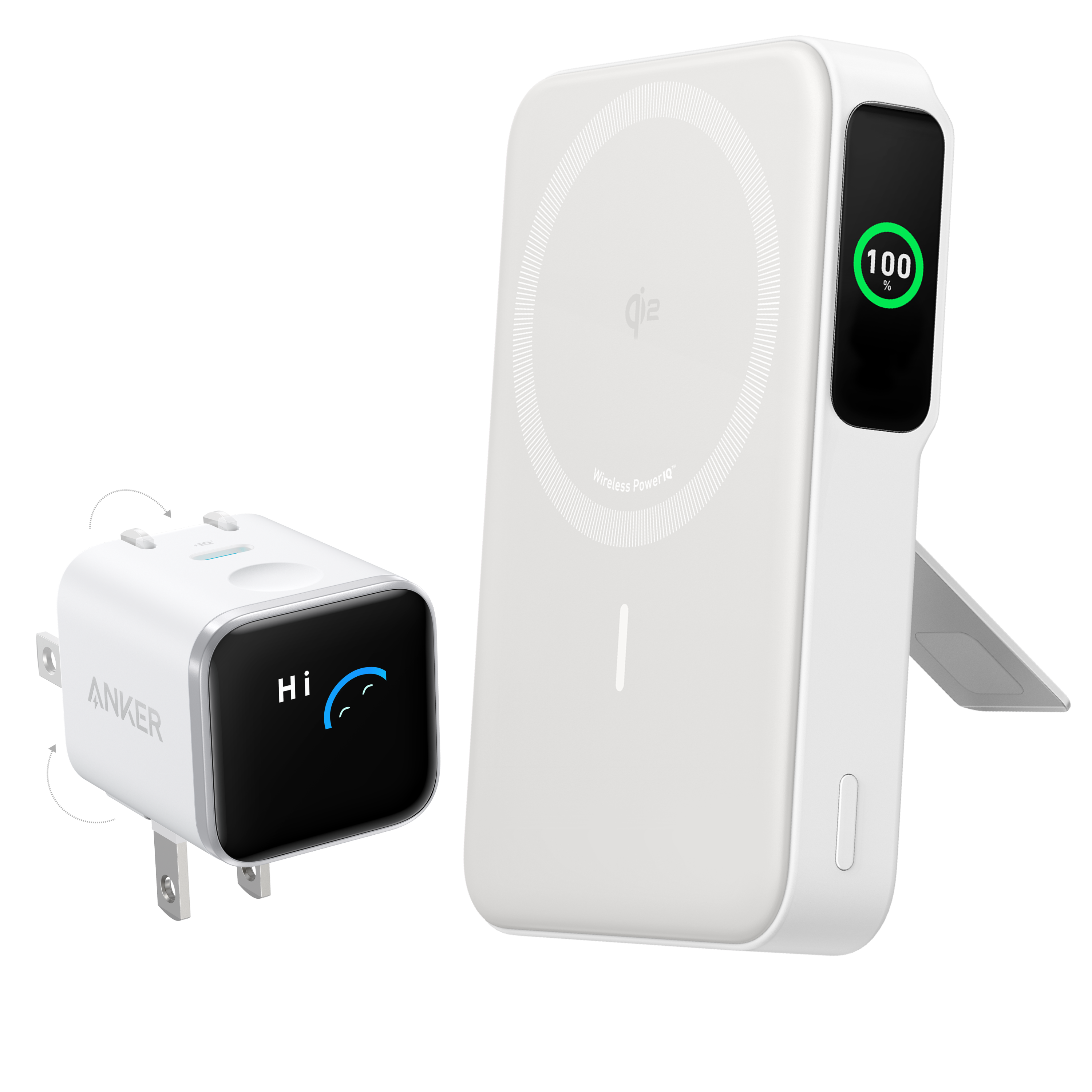 Anker MagGo 10K Power Bank Qi2 Wireless Charger With Built In Stand And Smart Display For iPhone 15 by Anker