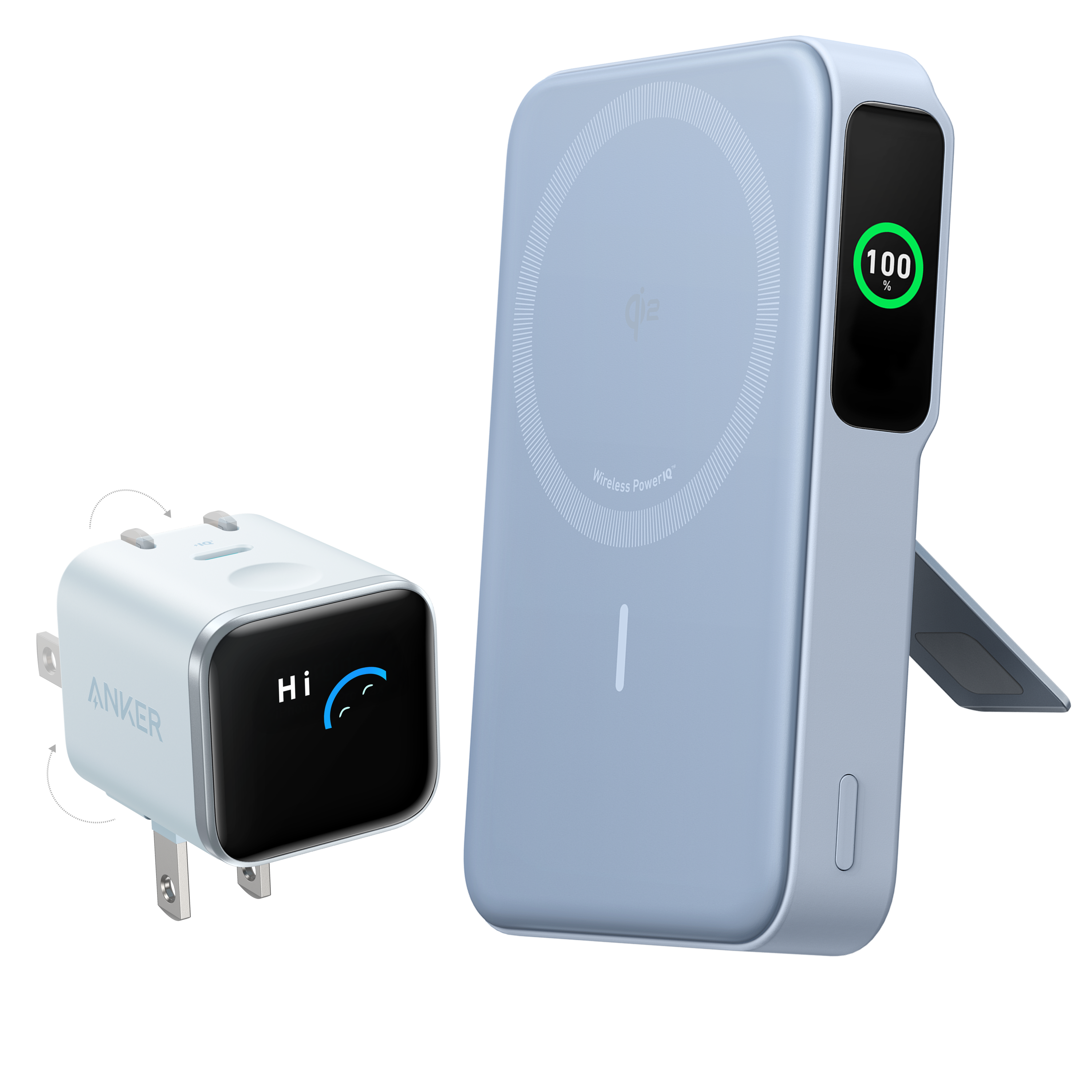 Anker MagGo 10K Power Bank Qi2 Wireless Charger With Built In Stand And Smart Display For iPhone 15 by Anker