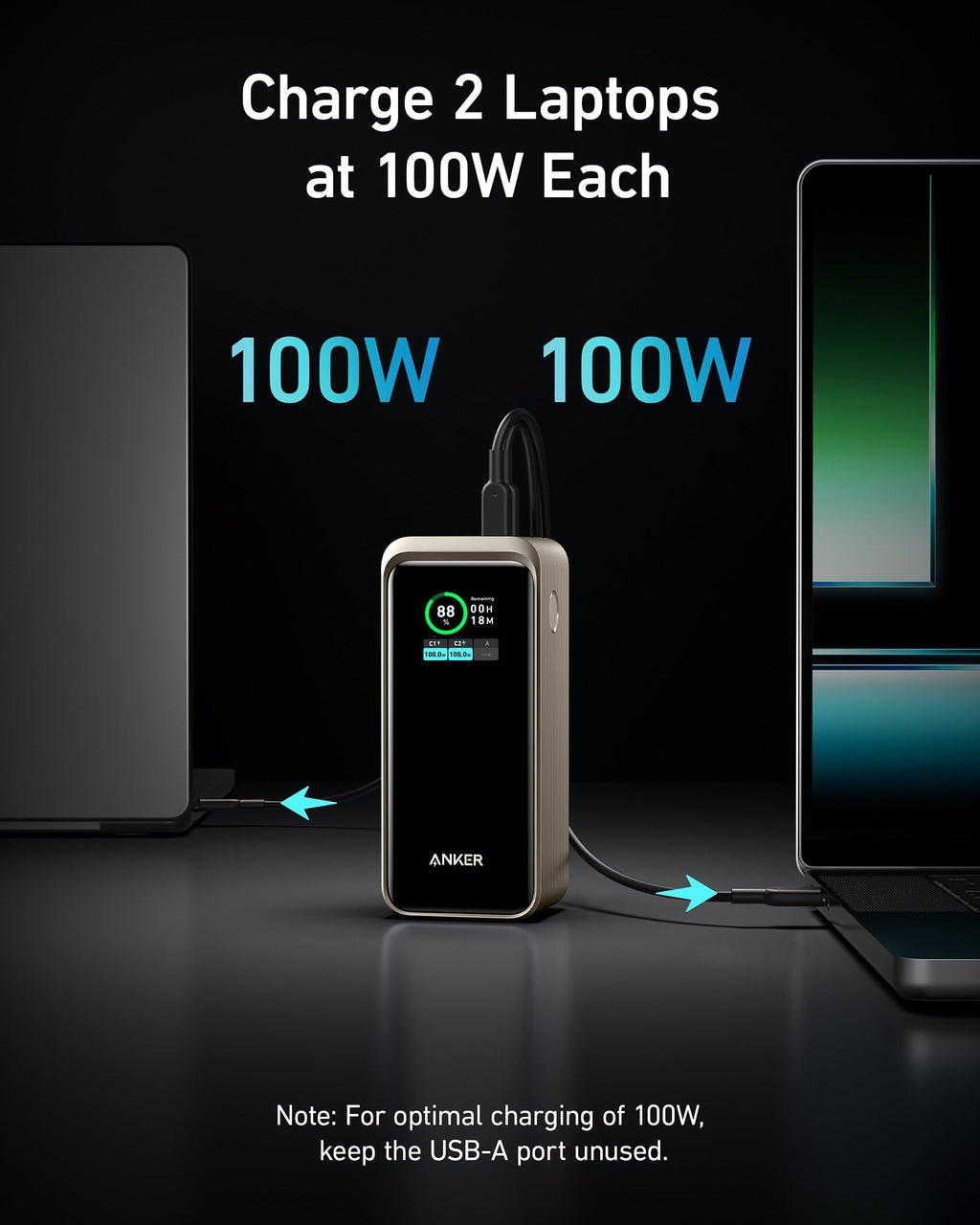 Anker Prime Power Bank 20K 200W - High Speed 200W Multi-Device USB-C And USB-A Charging by Anker