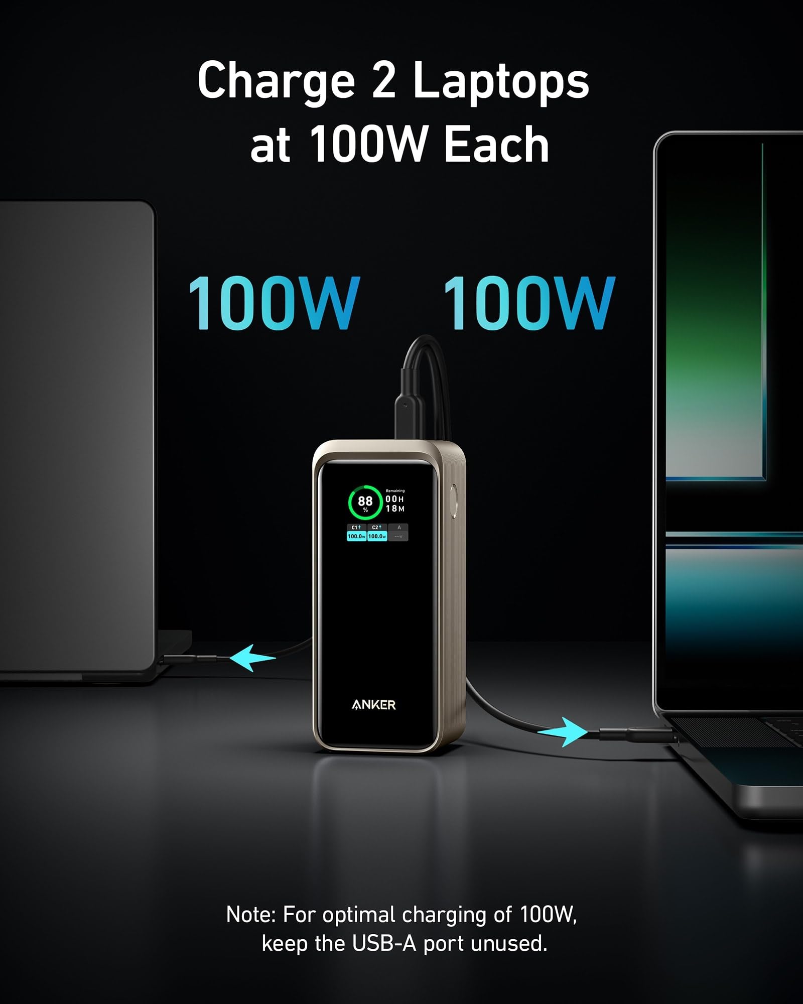 Anker Prime Power Bank 20K 200W - High Speed 200W Multi-Device USB-C And USB-A Charging by Anker