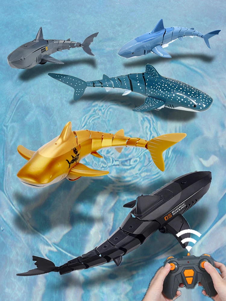 Smart Rc Shark whale Spray Water Toy Remote Controlled Boat ship Submarine Robots Fish Electric Toys for Kids Boys baby Children by Tech-Home Store