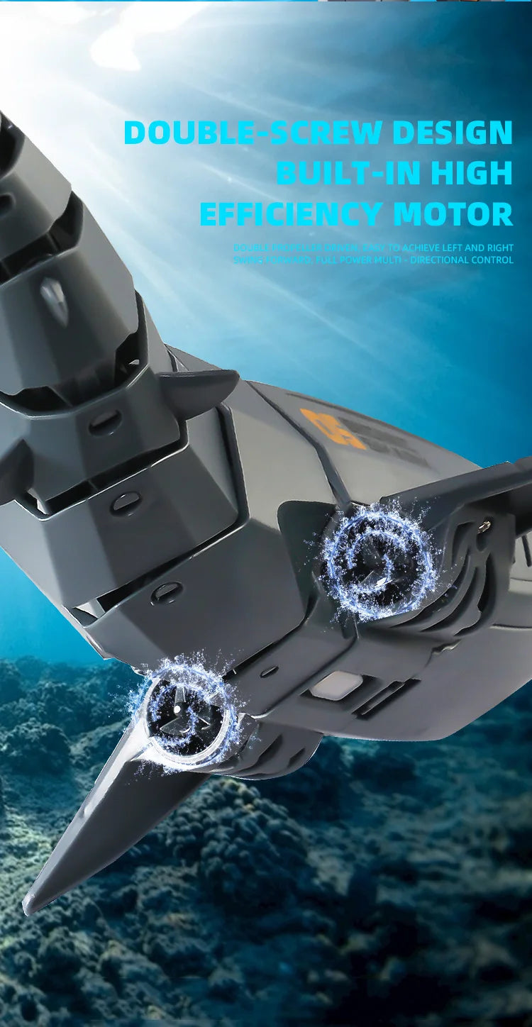 Smart Rc Shark whale Spray Water Toy Remote Controlled Boat ship Submarine Robots Fish Electric Toys for Kids Boys baby Children by Tech-Home Store