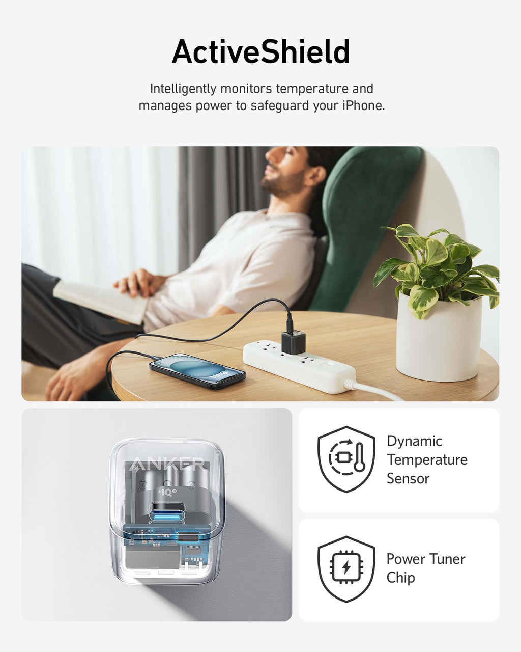 Anker Nano Charger 20W - Ultra Compact USB-C Fast Charger For iPhone 14 And More Devices by Anker
