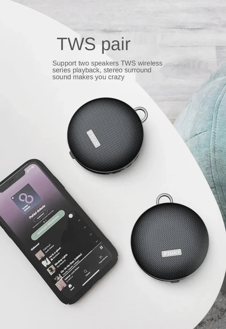 New Inwa Mz-500 Wireless Cycling Bluetooth Speaker Portable Outdoor Tws Stereo Subwoofer Card by Tech-Home Store