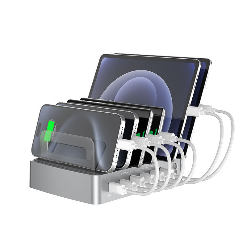 QC3.0 multi-port USB charger PD phablet universal desktop stand smart charging station fast charger by Tech-Home Store