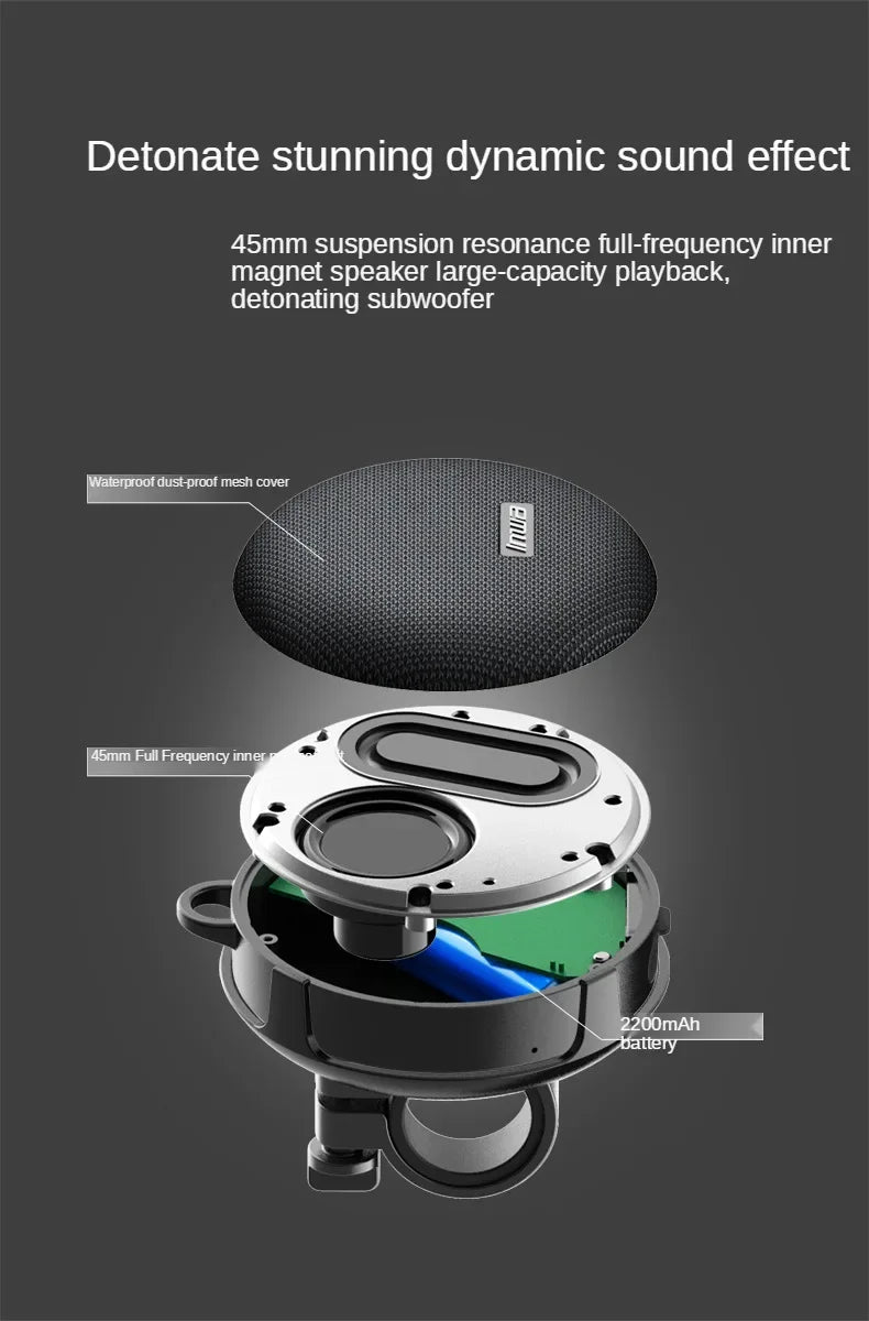 New Inwa Mz-500 Wireless Cycling Bluetooth Speaker Portable Outdoor Tws Stereo Subwoofer Card by Tech-Home Store