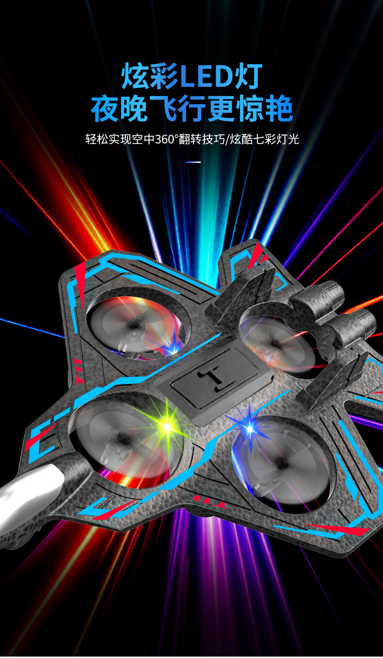 Cross-border new product remote control fighter four-channel suspension drone tumbling stunt toy foam drone by Tech-Home Store