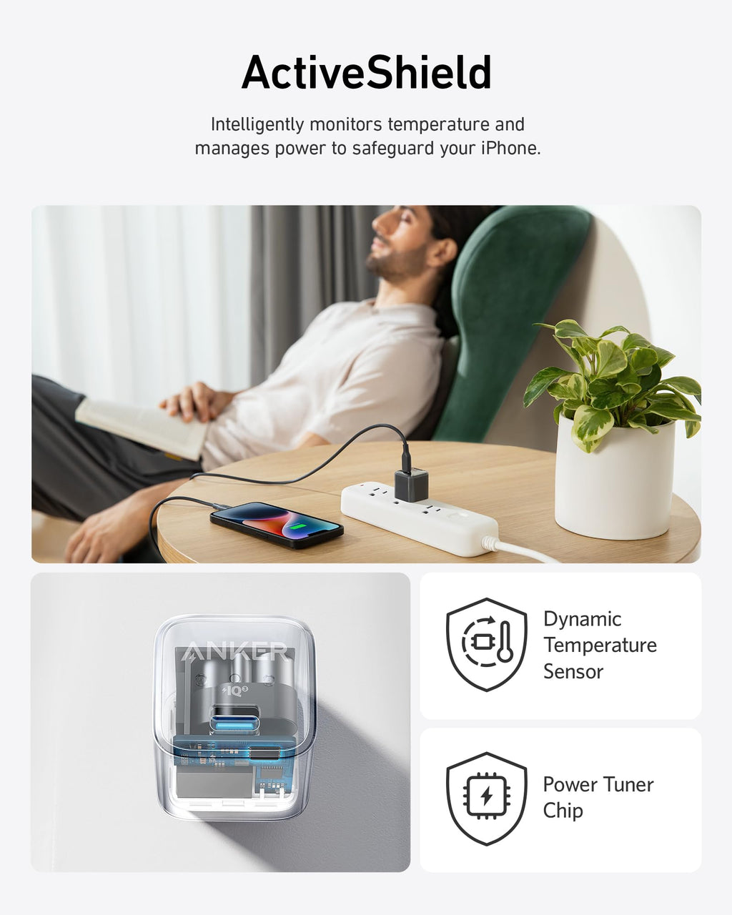 Anker Nano Charger 20W - Ultra Compact USB-C Fast Charger For iPhone 14 And More Devices by Anker