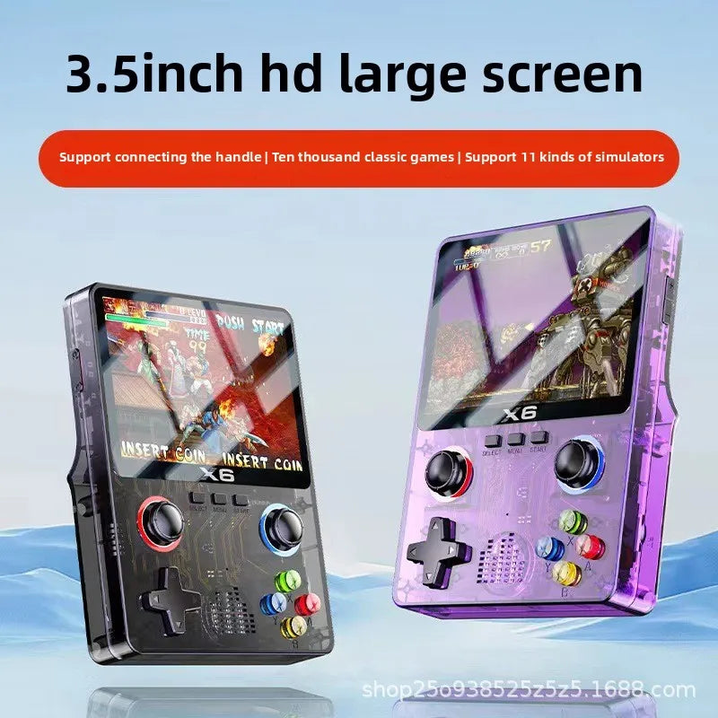 Original X6 3.5Inch IPS Screen Handheld Game Player Dual Joystick 11 Simulators GBA Video Game Console for Kids Gifts by Tech-Home Store