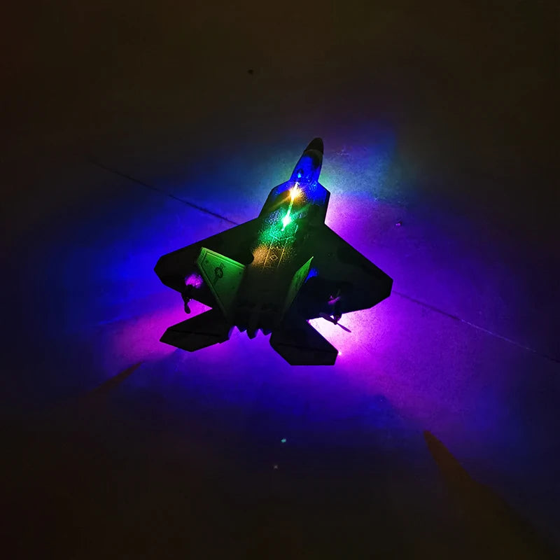 2024 New F22S 2.4G 4CH 3D6G RC Airplane Raptor F22 Warplane WLtoys A180 Upgrade Version LED Light With Gyroscope Out Door Toys by Tech-Home Store