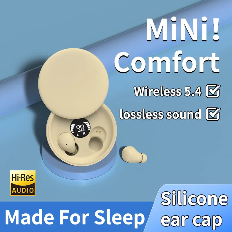 Wireless Bluetooth sleeping Headphones Noise canceling earbuds Hidden Headset Mini Invisible Earphones With Mic Sport Waterproof by Tech-Home Store