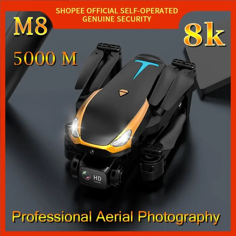 M8 GPS Drone with 4K EIS Camera | Optical Flow Altitude Hold & Obstacle Avoidance | Foldable Long Range of 5000M | RC Quadcopter by Tech-Home Store