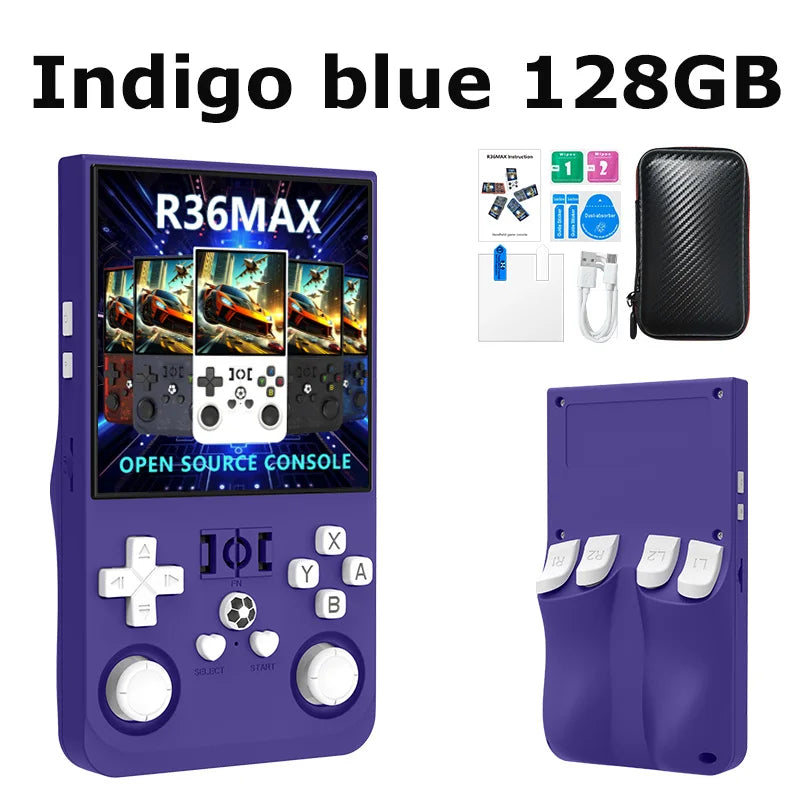 R36 Max Console Handheld Game Players 4inch IPS Screen Open Source Console Retro Pocket Video Player 64G/128G Up to 22000+ Games by Tech-Home Store