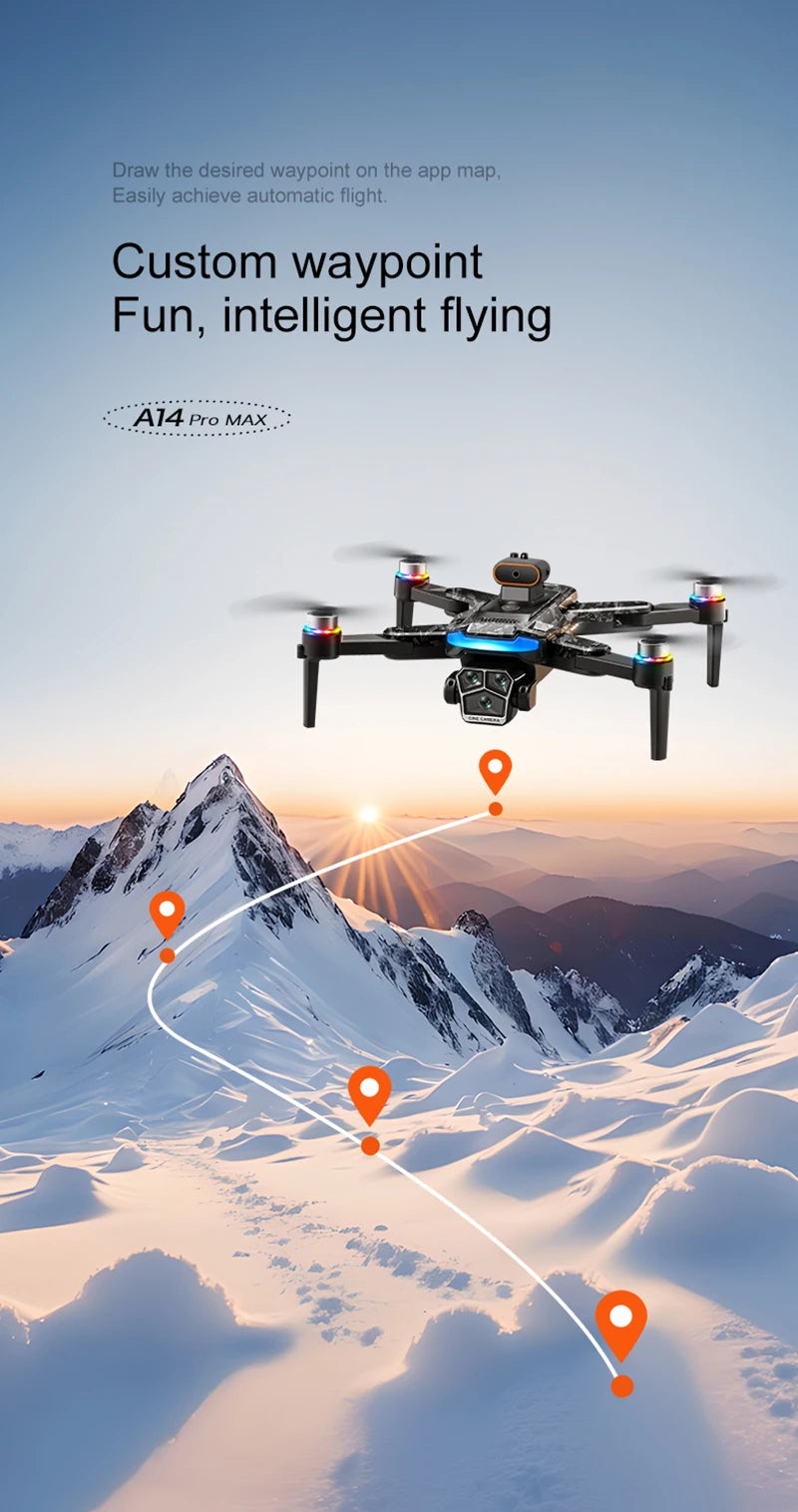 SkyTech A14 Pro Max Drone - Dual 8K HD Cameras With 5G WiFi GPS And Brushless Motors by Tech-Home Store