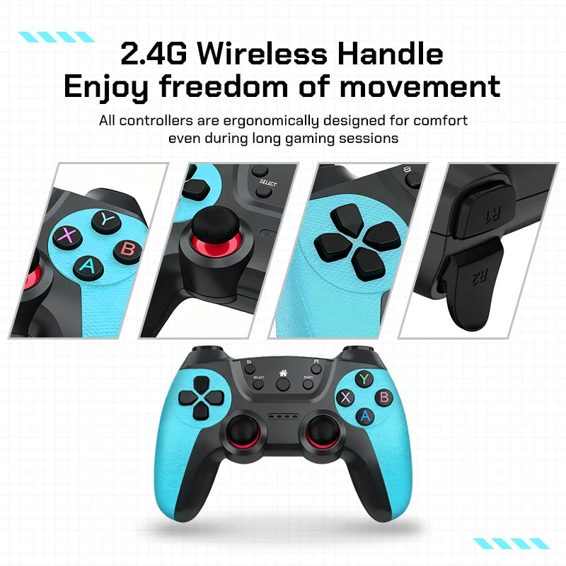 U36 Wireless Game Stick Retro Gaming Console S905 128G 50,000+ Games Support 40+ Classic Emulators For PS1/PSP 4K HDMI Kid Gifts by Tech-Home Store