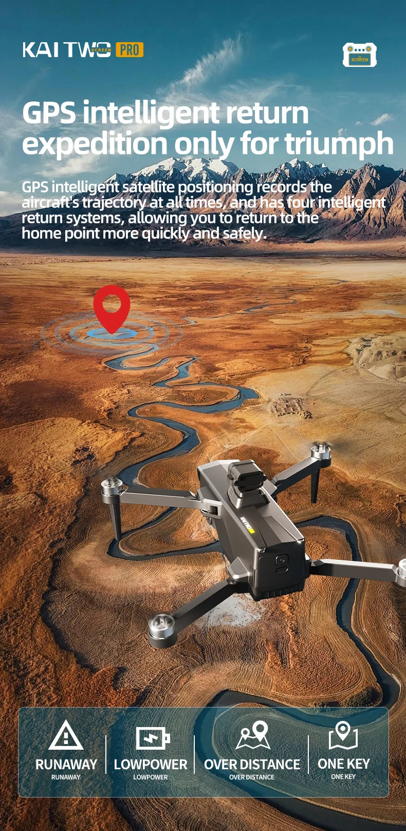 KAITWO PRO Drone - 8K Cinematic Capture With 5G Live Control And 360 Degree Laser Obstacle Avoidance by Tech-Home Store