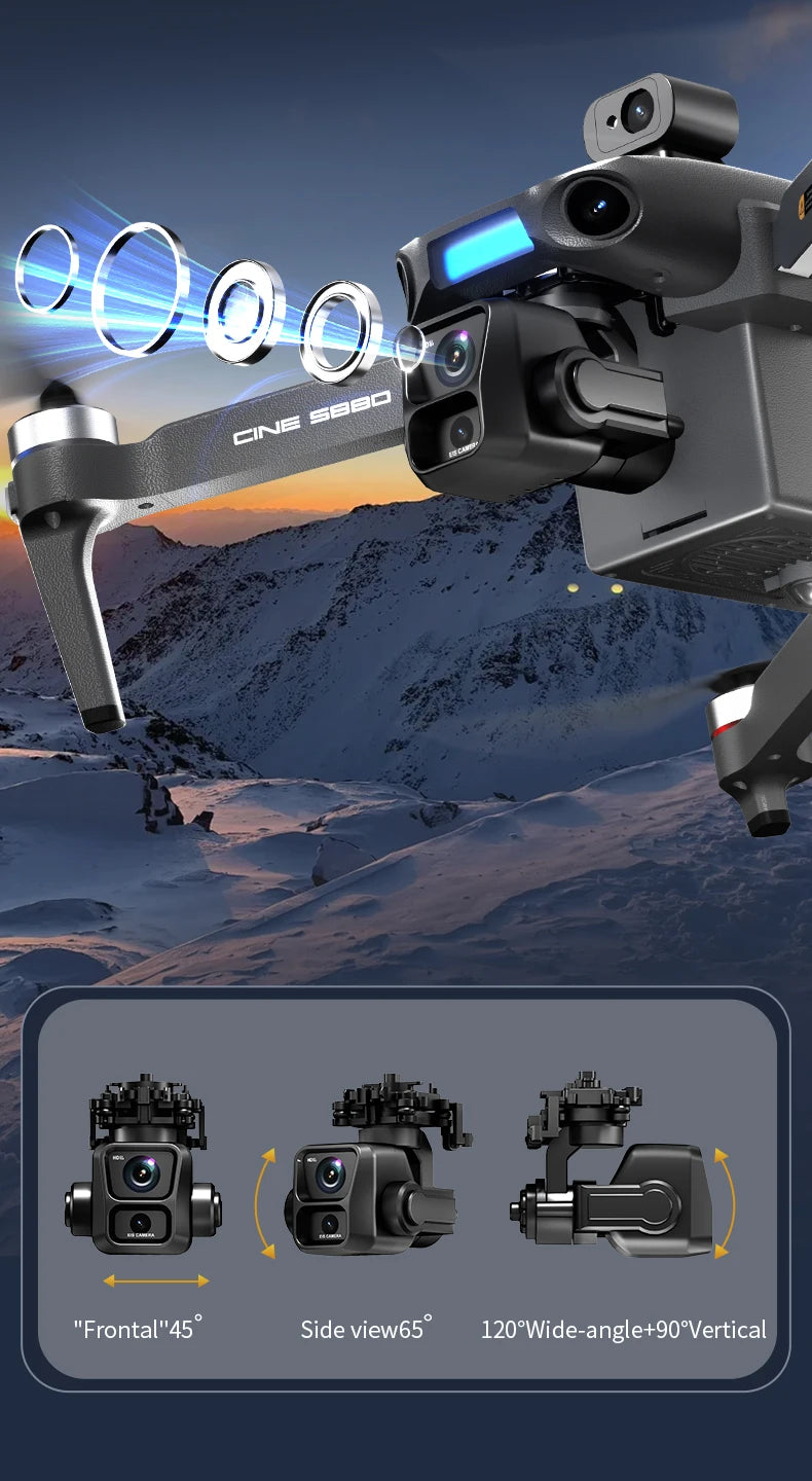 S880 Pro Max Professional GPS Drone - 8K Camera, 3 Axis Gimbal, 5G WiFi, Brushless by Tech-Home Store