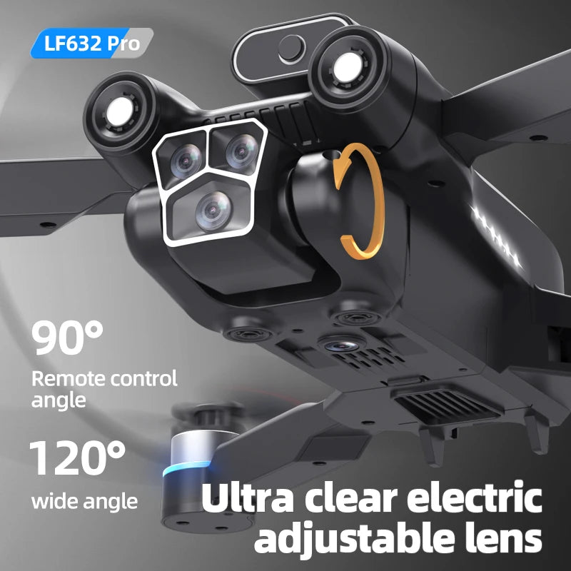 LF632 5G RC Drone Brushless Intelligent HD Dual Camera WIFI FPV Optical Flow Obstacle Avoidance Foldable Quadcopter Model Toys by Tech-Home Store
