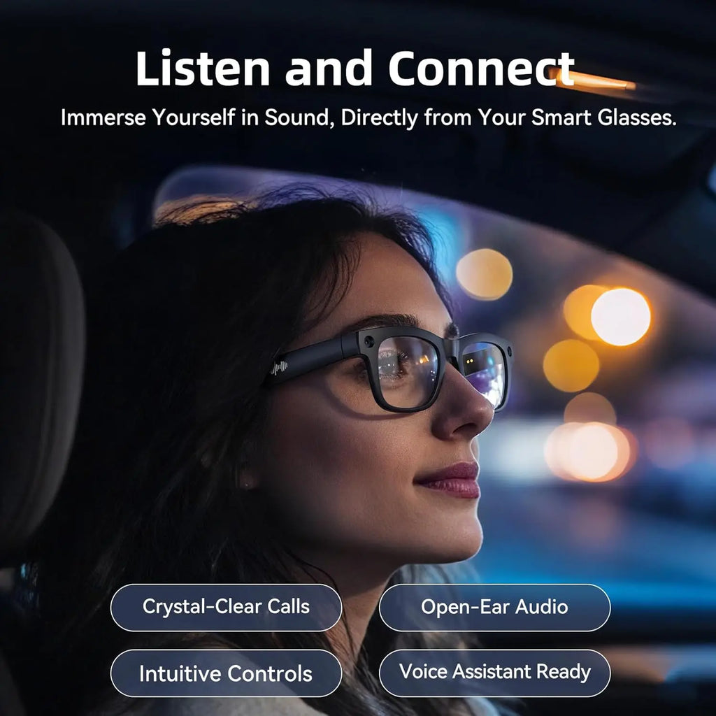 VisionTech NovaSight 4K 8MP Smart Glasses - Real Time Translation Over 150 Languages With ChatGPT AI by Tech-Home Store