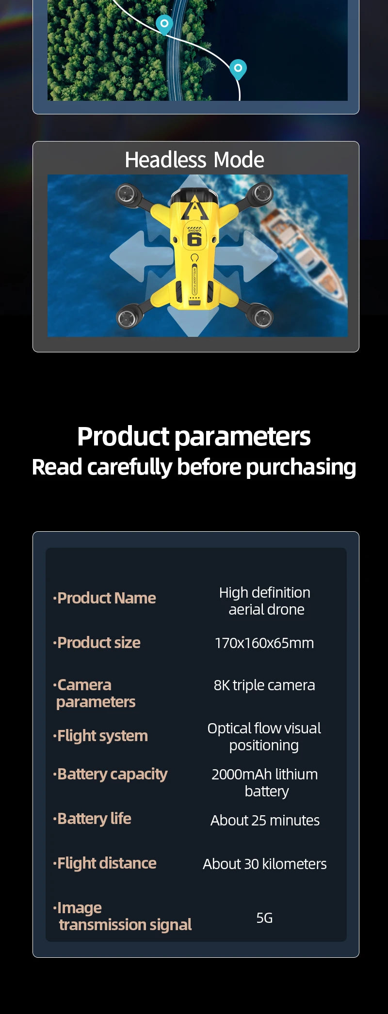 New B9 Pro RC Drone 4K 1080P Wide Angle Dual HD Camera Foldable Quadcopter WiFi FPV Altitude Hold， Long Endurance Drone - Equipped With Optical Flow Positioning And Dual High-definition Cameras, It Is The Perfect Gift For A by Tech-Home Store