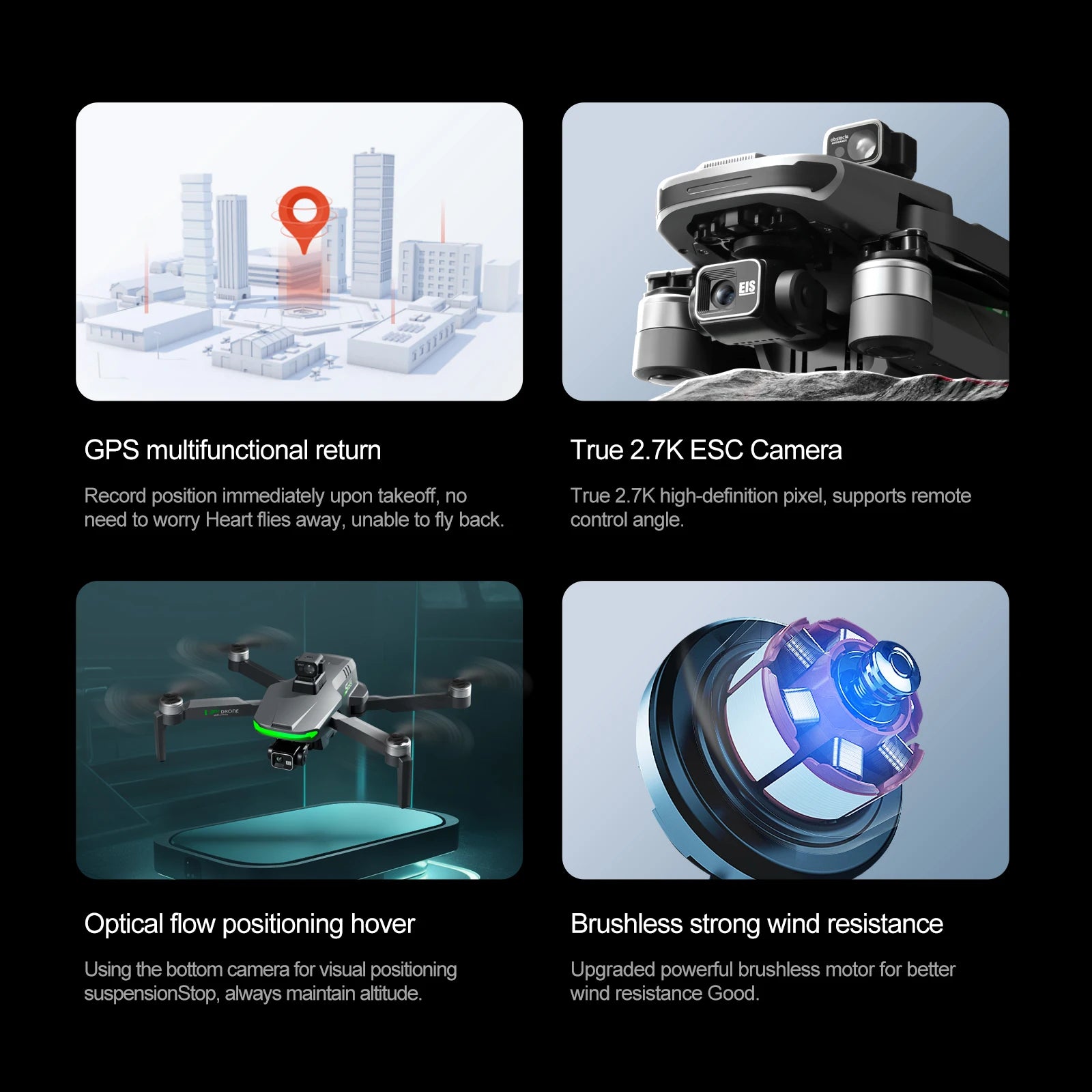 2025 NEW HOT S155 GPS Drone 8K Professional Dual HD Camera 5G FPV 360° Obstacle Avoidance Brushless Motor