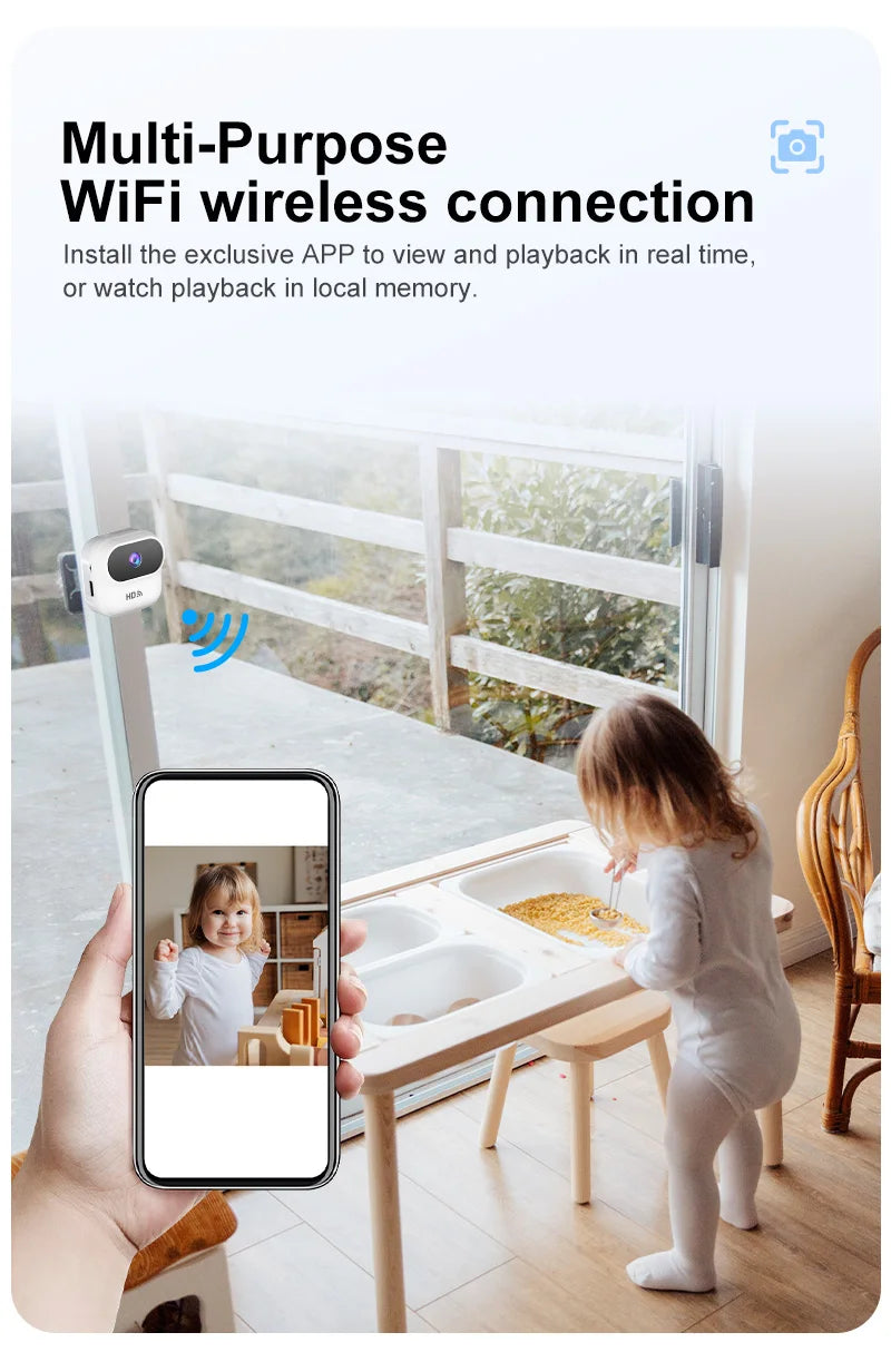 Ourlife A800 Mini Camera 1080P WiFi Smart Home Security Camera Monitor Camcorders Video Surveillance Camera With Motion Tracking by Tech-Home Store