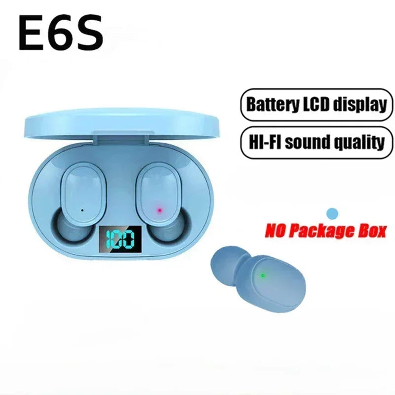 E6S Wireless Bluetooth Earphones TWS Bluetooth Headset Wireless Earbuds Noise Cancelling Earphones with Microphone Headphones by Tech-Home Store