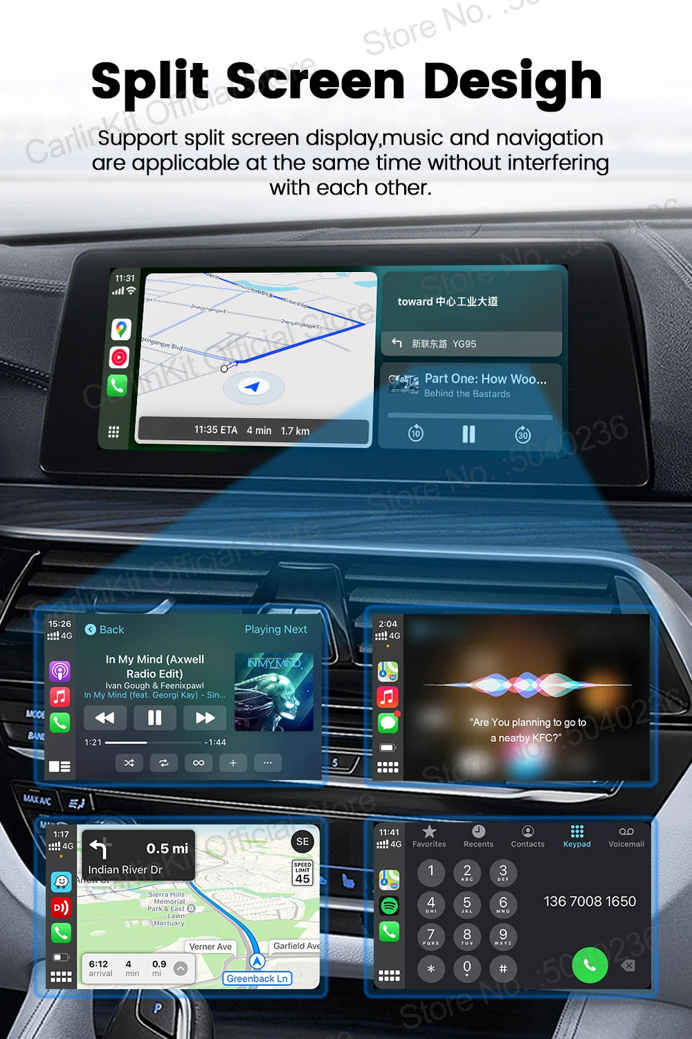 CarlinKit 5.0 Mini Ultra Wireless Adapter Wireless CarPlay Android Auto For OEM Car Plug and Play WiFi Bluetooth Auto Connection by Tech-Home Store
