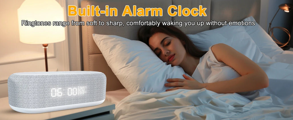 Multifunction 6 in 1 Bluetooth Smart Speakers With Wake Up Clock Colorful RGB Atmosphere Night Light Wireless Charge for IPhone by Tech-Home Store