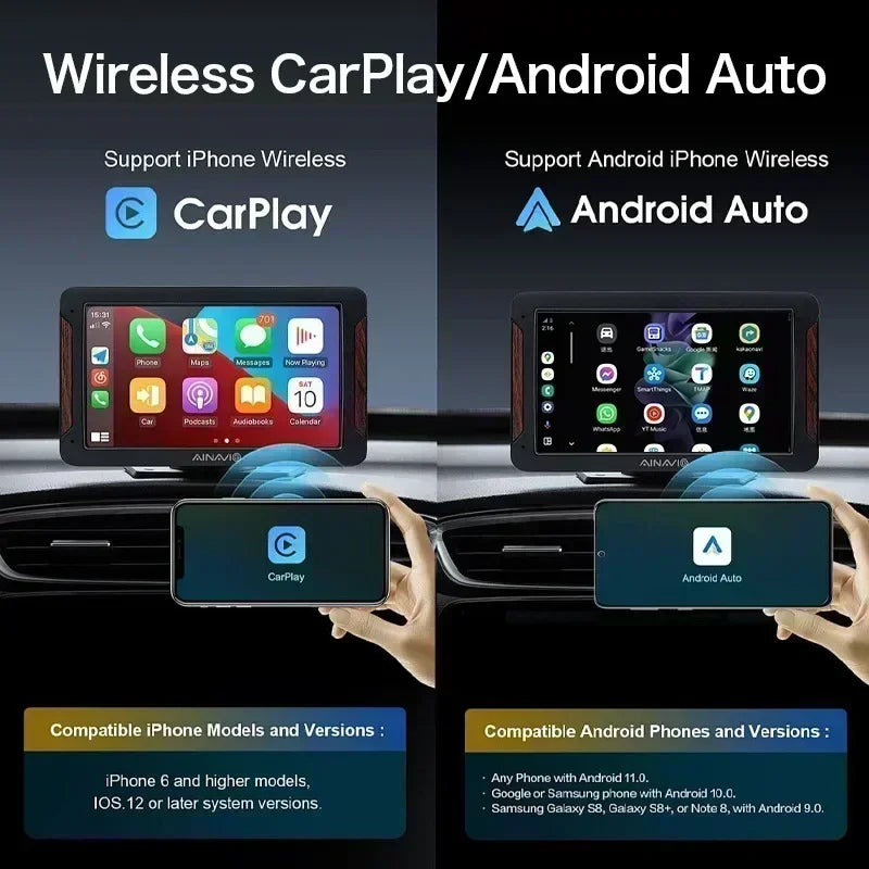 2025 New Andriod 12.0 Video Box Wireless Android Auto & Wireless Carplay 3in1 Smart Multimedia Adapter Built-in Netflix YouTube by Tech-Home Store