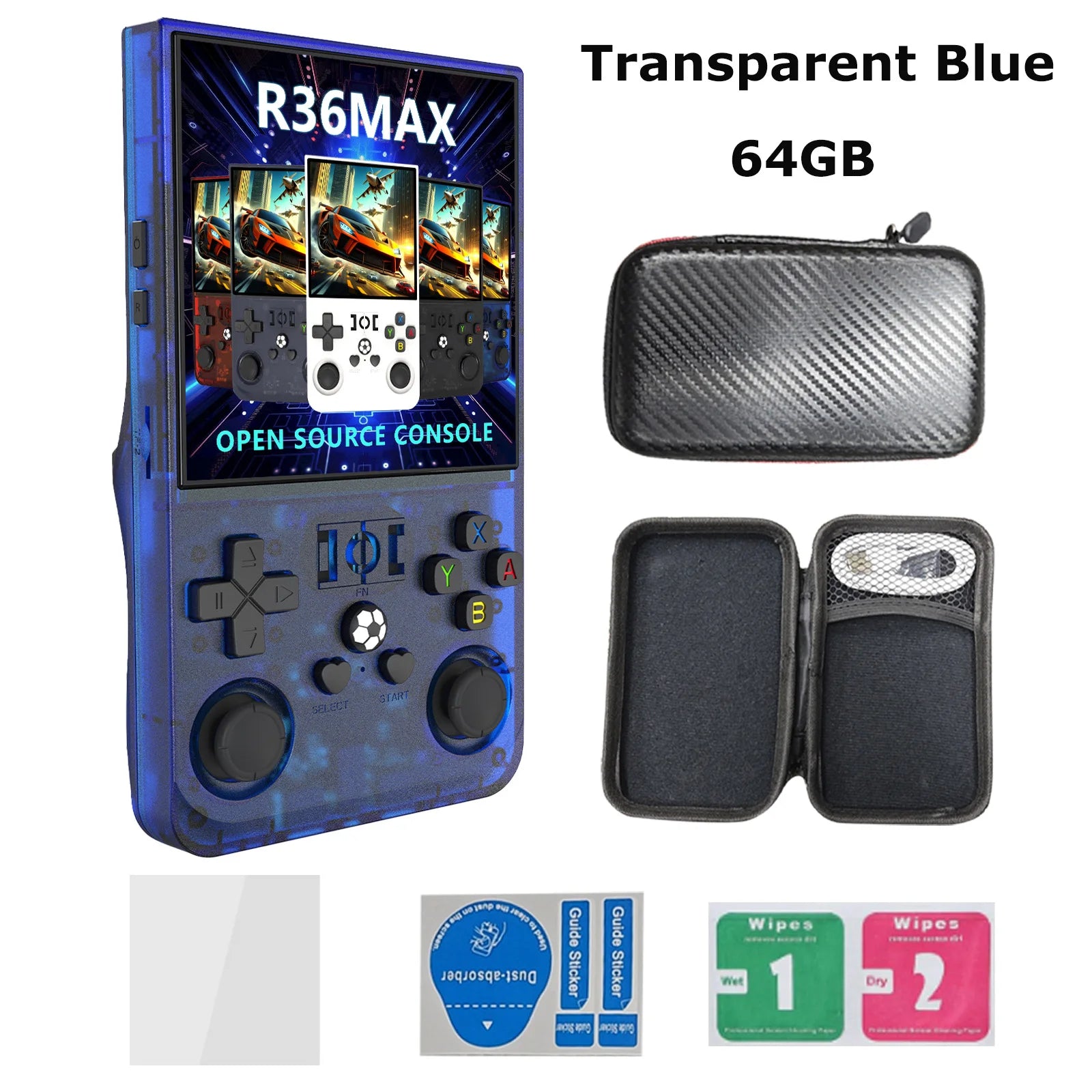 R36 Max Console Handheld Game Players 4inch IPS Screen Open Source Console Retro Pocket Video Player 64G/128G Up to 22000+ Games by Tech-Home Store