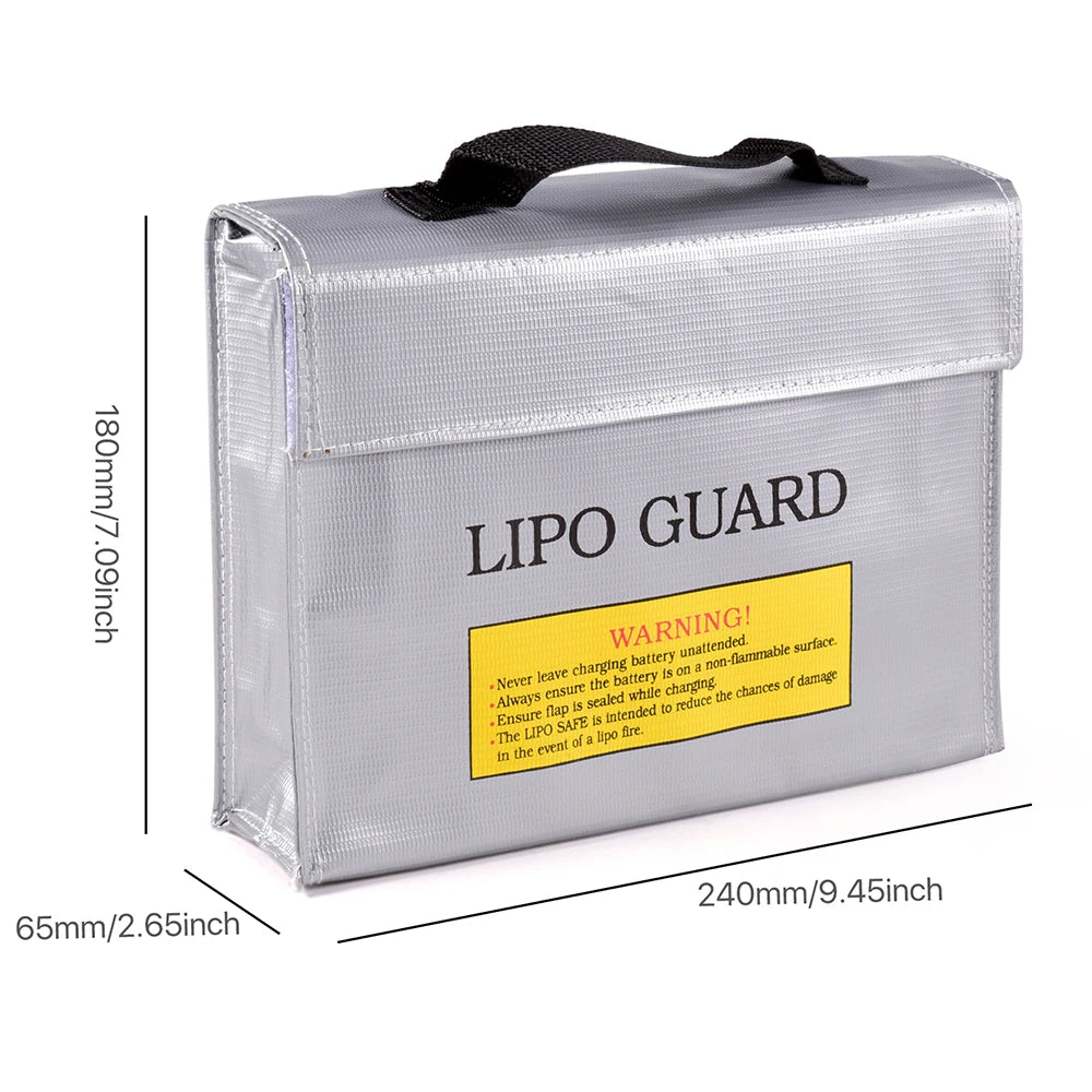 Lipo Guard Safety Bag - Explosion-Proof Fireproof LiPo Battery Storage and Charging Pouch for RC Drones by Tech-Home Store