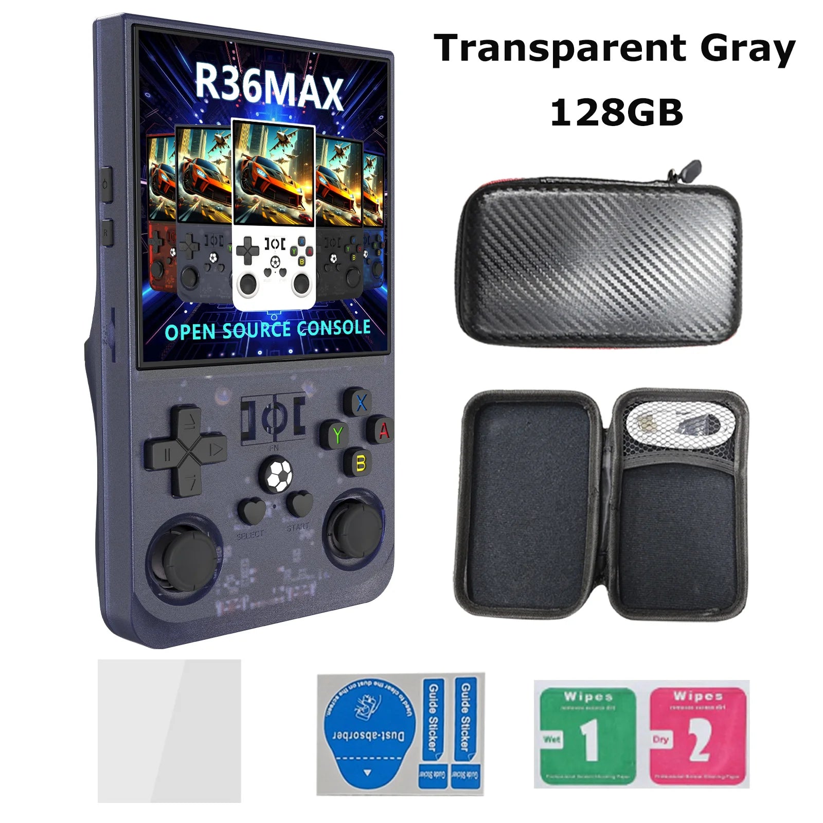 R36 Max Console Handheld Game Players 4inch IPS Screen Open Source Console Retro Pocket Video Player 64G/128G Up to 22000+ Games by Tech-Home Store