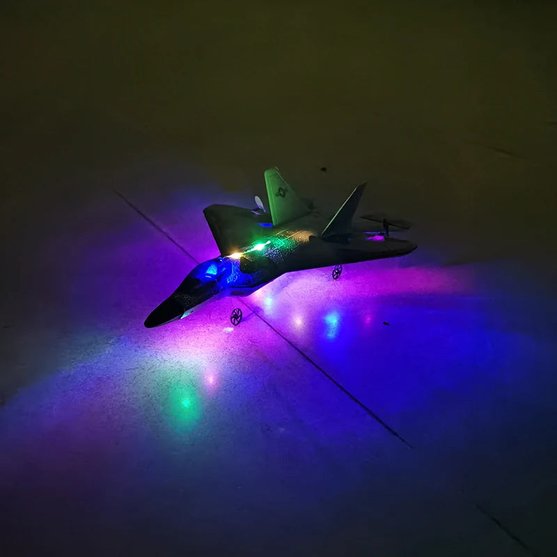 2024 New F22S 2.4G 4CH 3D6G RC Airplane Raptor F22 Warplane WLtoys A180 Upgrade Version LED Light With Gyroscope Out Door Toys by Tech-Home Store