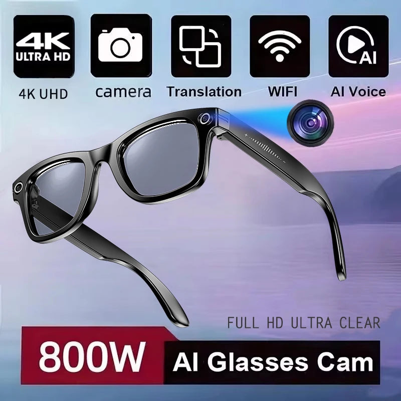 New 800W Camera AI Glasses Men Color-Changing Smart Translation Glasses Photo Video Recording Waterproof Call Smart Sunglasses by Tech-Home Store