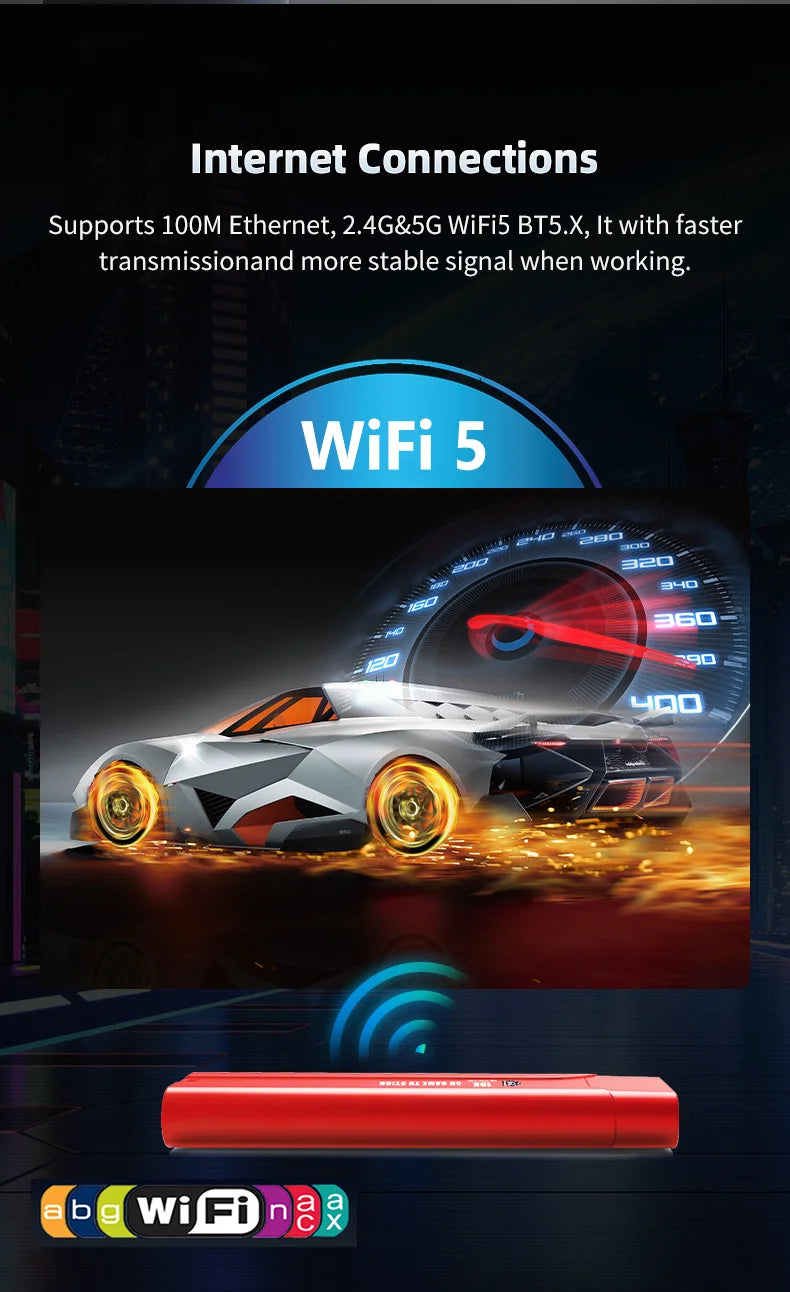 G1 Dual System 8K WIFI 2.4G/5G 3D Game Stick Retro Video Games Console Android 13.0 Game TV Box 64G Oubler Rocker 28000+ Games by Tech-Home Store