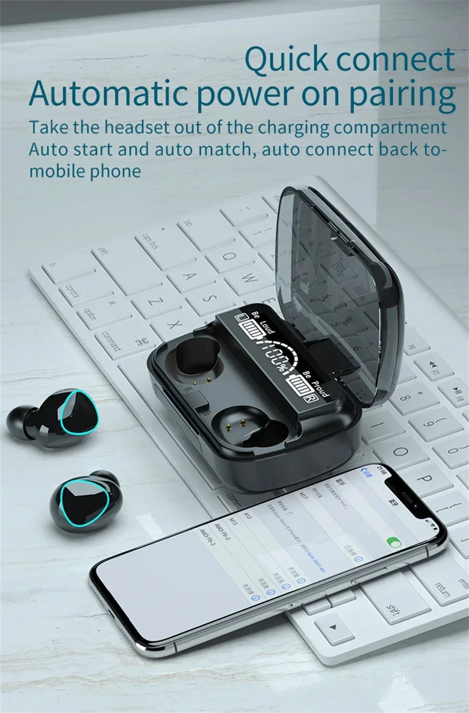 M10 TWS Wireless Bluetooth 5 3 Earbuds 3500mAh Charging Box 9D Stereo Sports Waterproof Earphones with Microphone Daily Use by Tech-Home Store