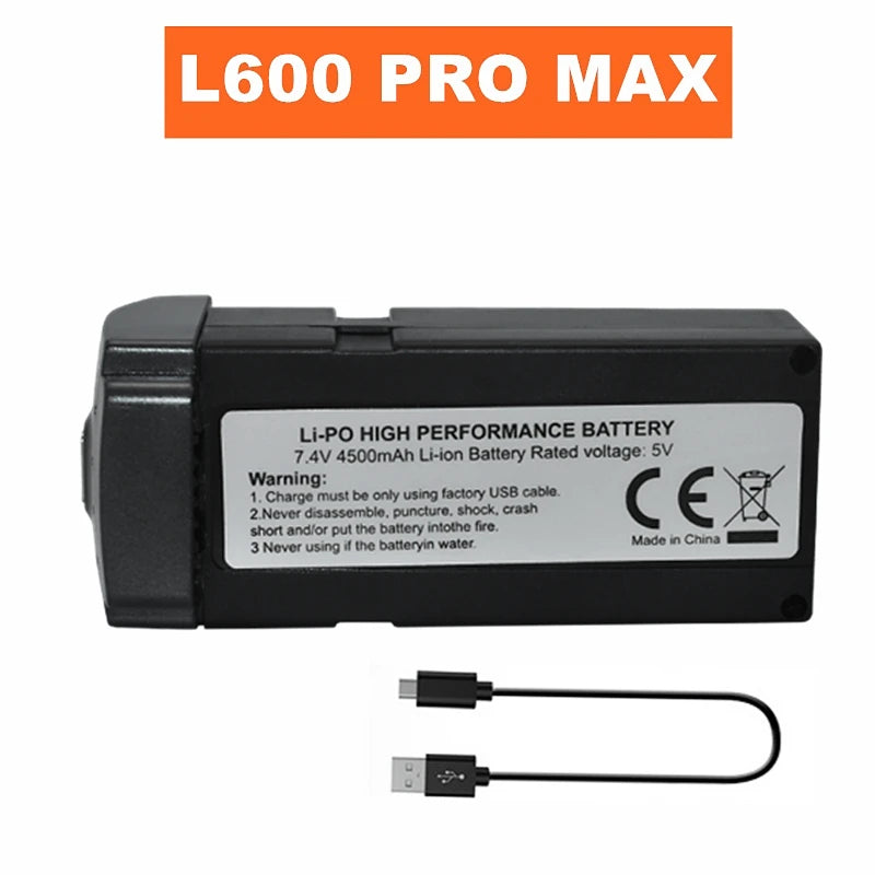 Original L600 PRO/L600-1 PRO/L600PRO MAX Drone Battery 7.4V 3000MAH/4500MAH Lipo Battery For L600-1 PRO Drone