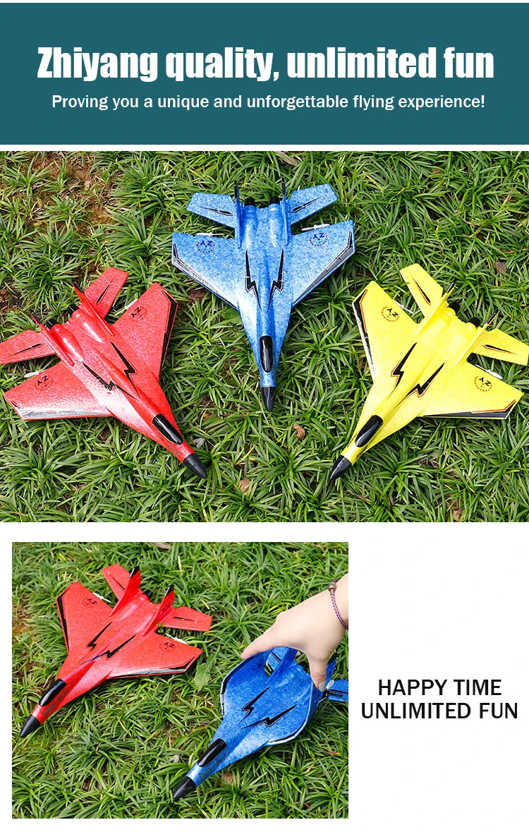 Parkten 2.4G 2CH Glider RC Ariplane P320 Fixed Wing Fighter Aircra Hand Throwing Foam Outdoor Toys For Boys Birthday Gift by Tech-Home Store