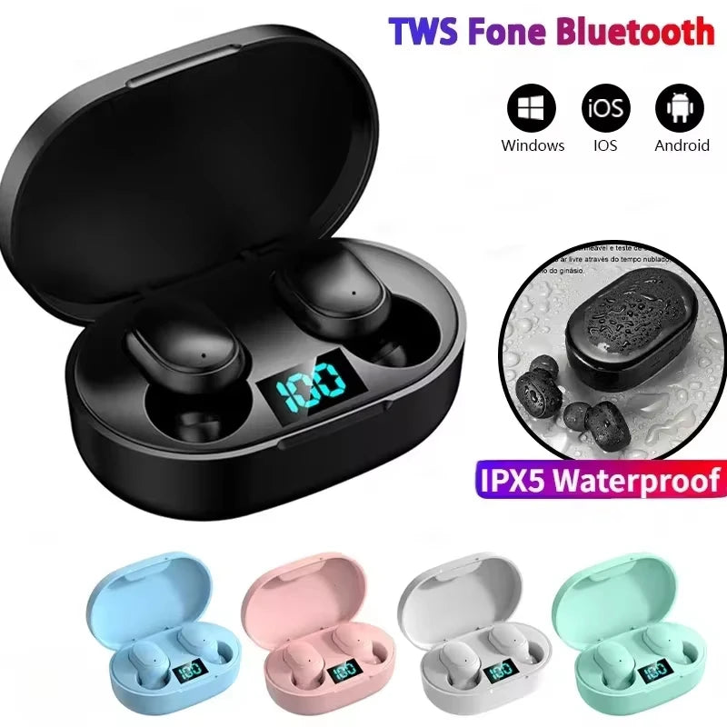 E6S Wireless Bluetooth Earphones TWS Bluetooth Headset Wireless Earbuds Noise Cancelling Earphones with Microphone Headphones by Tech-Home Store