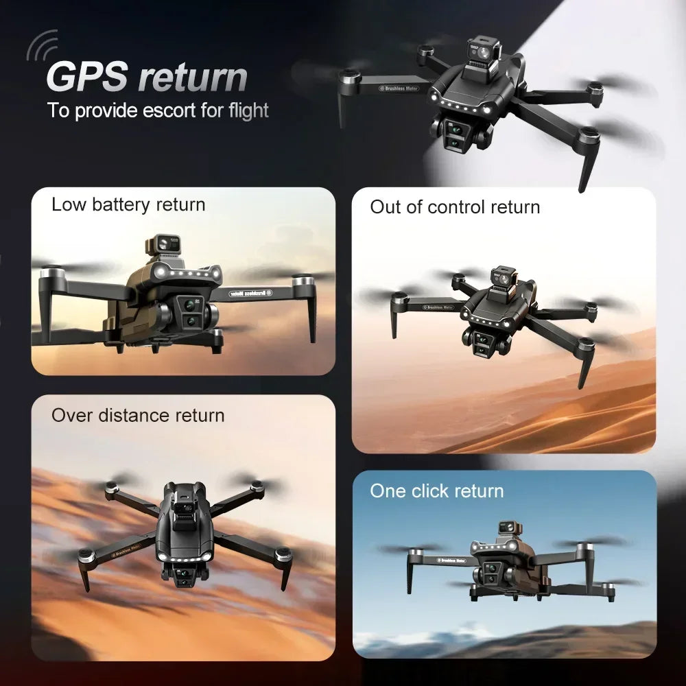 Lenovo V198 MAX GPS Drone 8K Profesional 4K HD Camera Brushless Laser Obstacle Avoidance Foldable Quadcopter Aerial Optical by Tech-Home Store