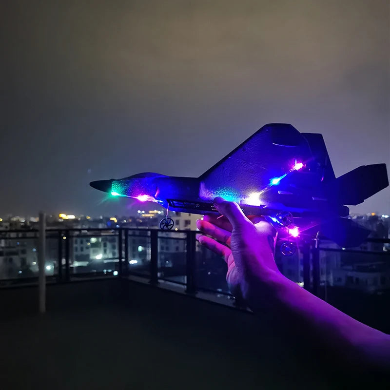 2024 New F22S 2.4G 4CH 3D6G RC Airplane Raptor F22 Warplane WLtoys A180 Upgrade Version LED Light With Gyroscope Out Door Toys by Tech-Home Store