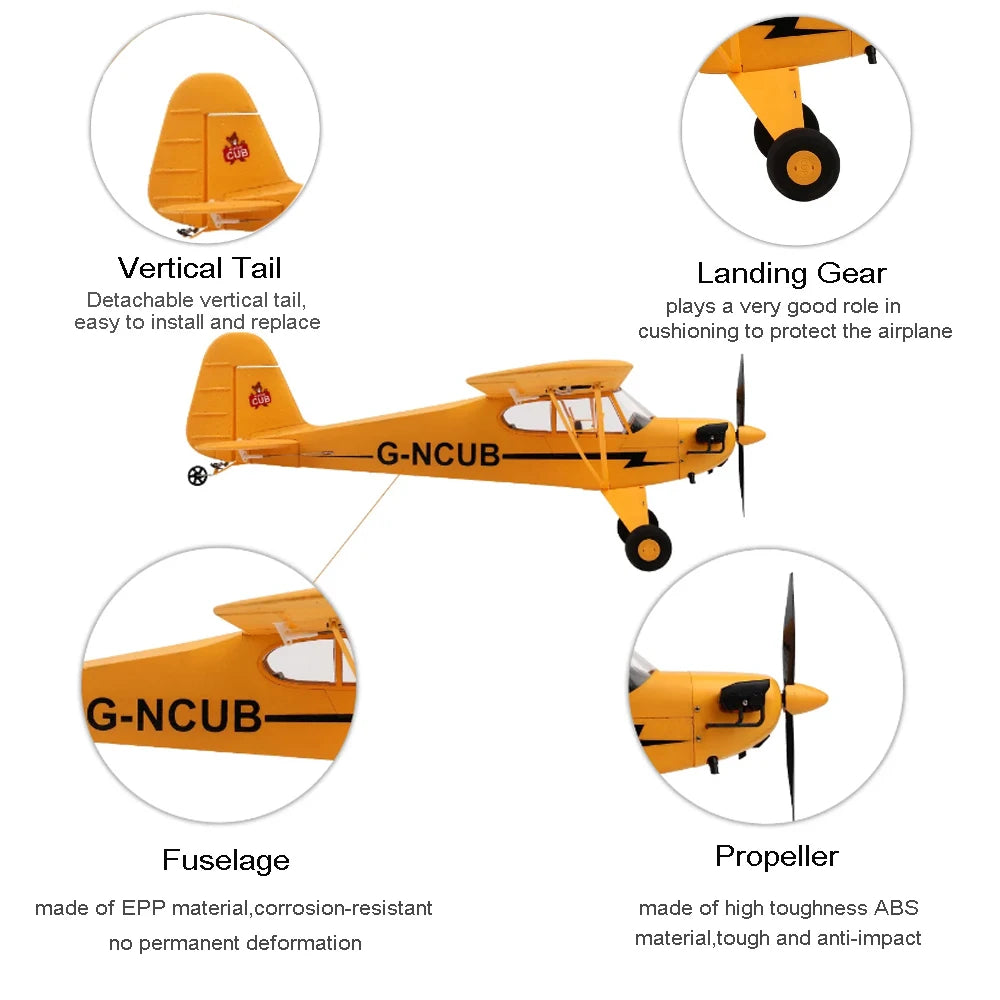 Hot Sale RC Plane RTF 2.4G Brushless Motor 3D/6G Remote Control Airplane Wltoys A160 Upgraded J3-CUB Ready To Fly by Tech-Home Store