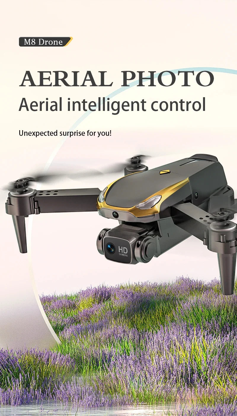 M8 GPS Drone with 4K EIS Camera | Optical Flow Altitude Hold & Obstacle Avoidance | Foldable Long Range of 5000M | RC Quadcopter by Tech-Home Store